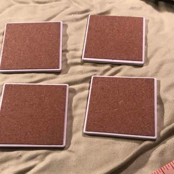 4 coasters/different quilt designs Counterart Absorbent Stone Coaster, American - Picture 3 of 8